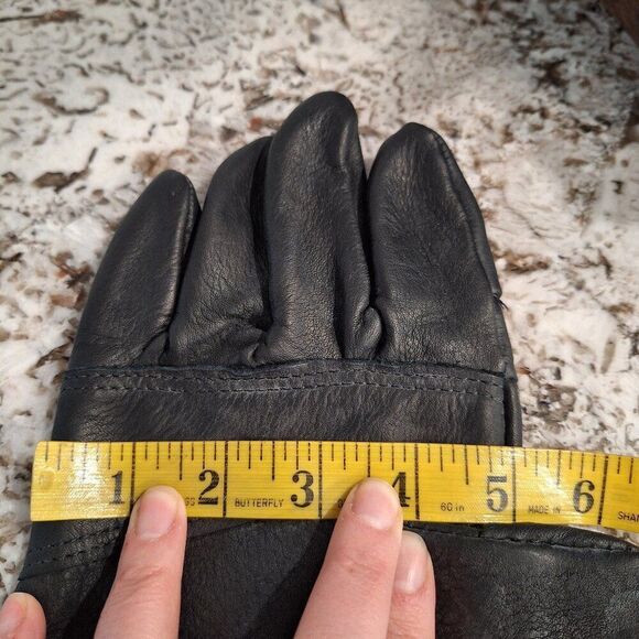 Leather Gloves Black Size 4 - Picture 6 of 7